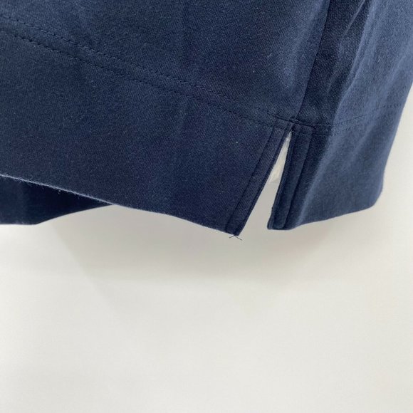 Pomander Place by Tuckernuck Charlotte Terry Shirt Dress Navy Ruffle Collar XS - Picture 4 of 5